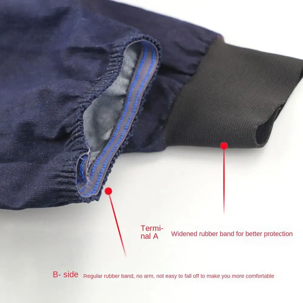1 Pair Welder Lengthen Arm Protective Sleeves Denim Blue Welding Arm Sleeves Working Sleeves Cut Resistant Heat Protection