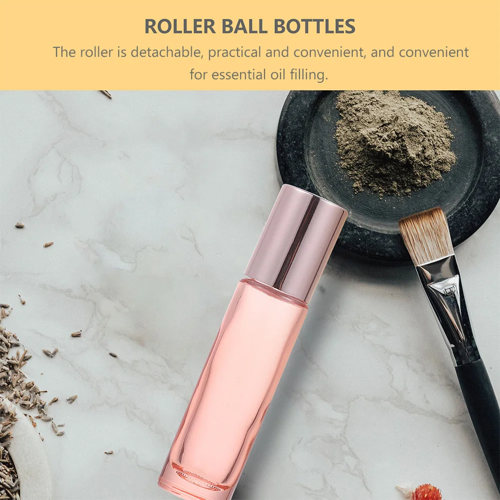 

15Pcs Frosted Glass Essential Oil Bottles Portable Durable Multipurpose Perfume Roller Bottle Travel Leakproof Container