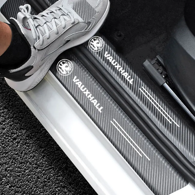 

Car Door Sill Plate Protector Stickers For Vauxhall Opel Corsa D Astra G GTC J H Vectra Zafira Meriva Junior car Accessories