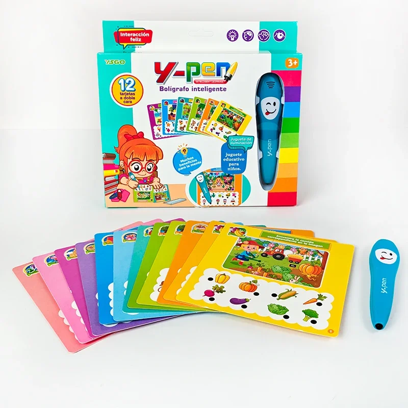 Novo livro de aprendizagem espanhola do bebê educacional máquina leitura voz livros ponto inteligente caneta crianças estudo inclinado história brinquedo