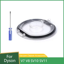 Tapa de la Base del contenedor de polvo para Dyson V7 V8 SV10 SV11, aspiradora inalámbrica, caja de colector de polvo, cubierta inferior, tapa de anillo de sellado de repuesto