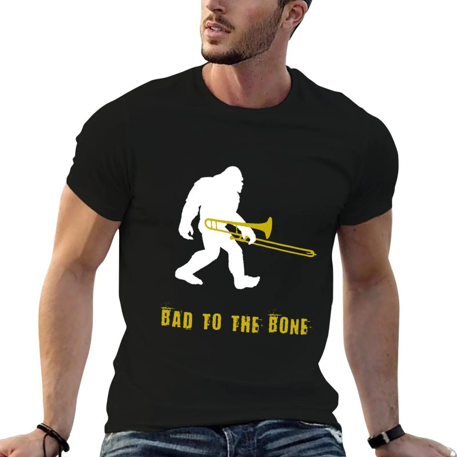 

Funny Sasquatch Trombonist Trombone Player Band T Shirt T-Shirt man graphic t shirt man t shirt designer T-Shirt