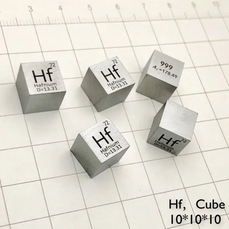 Hafnium Metal 10mm Density Cube 99.9% Pure for Element Collection