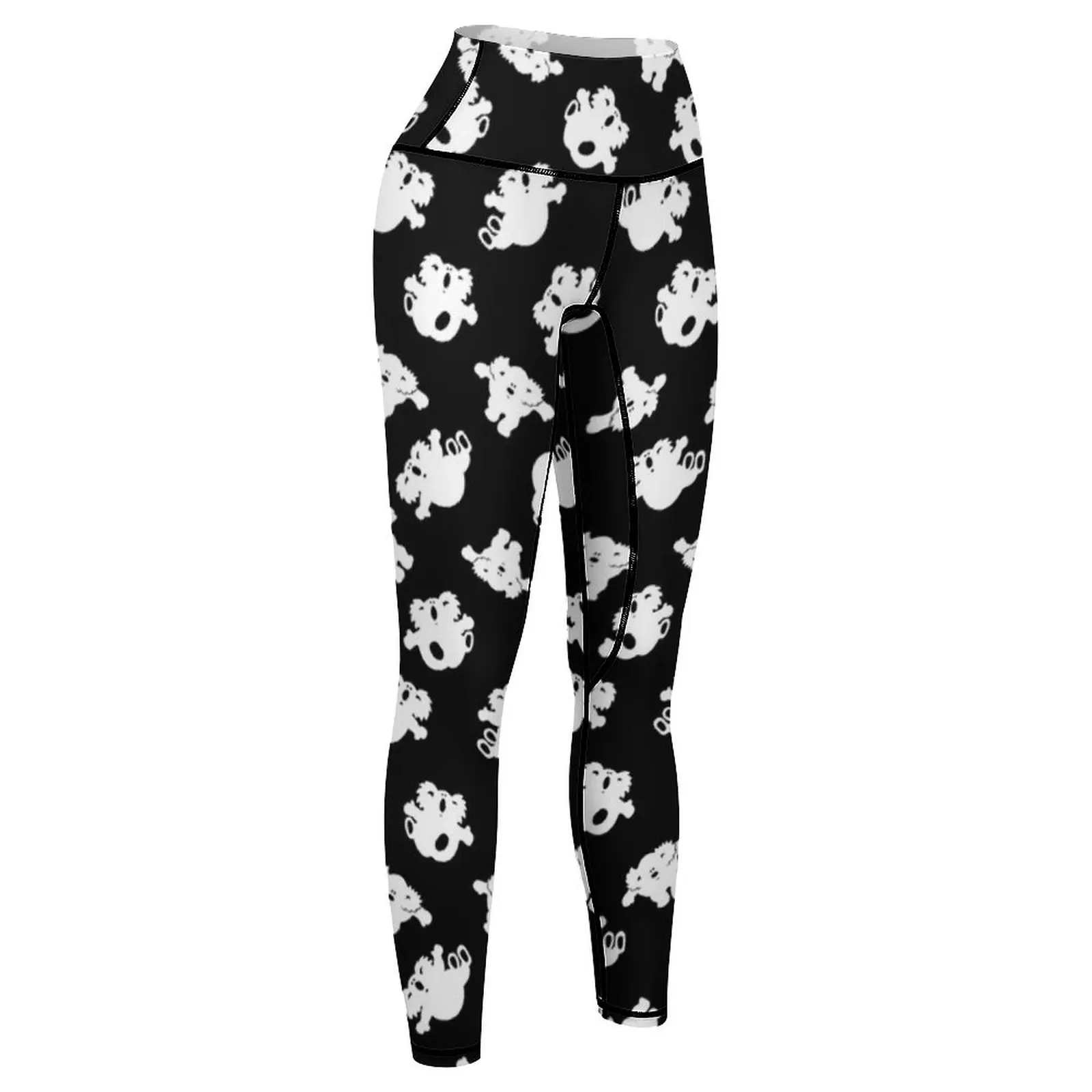 TUMBLING KOALAS BLACK AND WHITE Leggings sporty woman push up Women's push up Womens Leggings