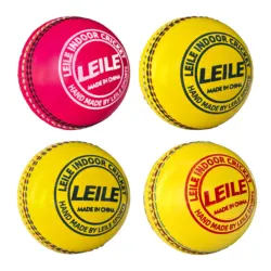 Pelota de cuero de alta calidad para deportes de interior, pelota de críquet cosida a mano para crear bolas amarillas interiores de poliuretano de 110g de peso