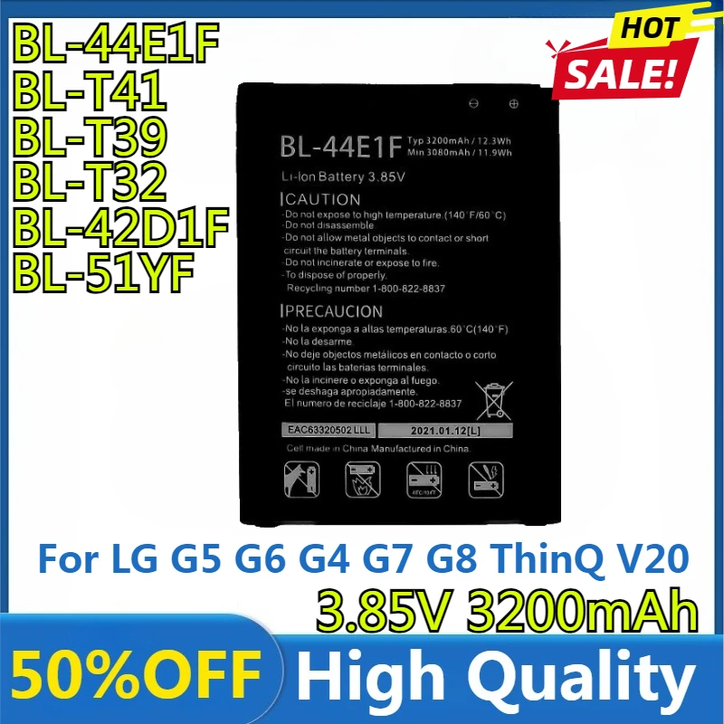 

Battery for LG G5 G6 G4 G7 G8 ThinQ V20 H850 H820 H830 H831 H840 G600L G600S H870 H871 H872 H873 G7+ G7ThinQ LM G710 Q7+ LMQ610