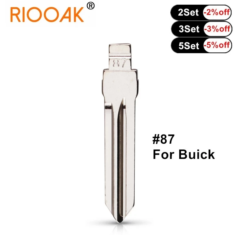 

Riooak 10pcs/lot #87 KD VVDI Blade For Buick LaCrosse Car Remote Key Blade For KD VVDI Flip Remote NO.87 Blade Locksmith Tool