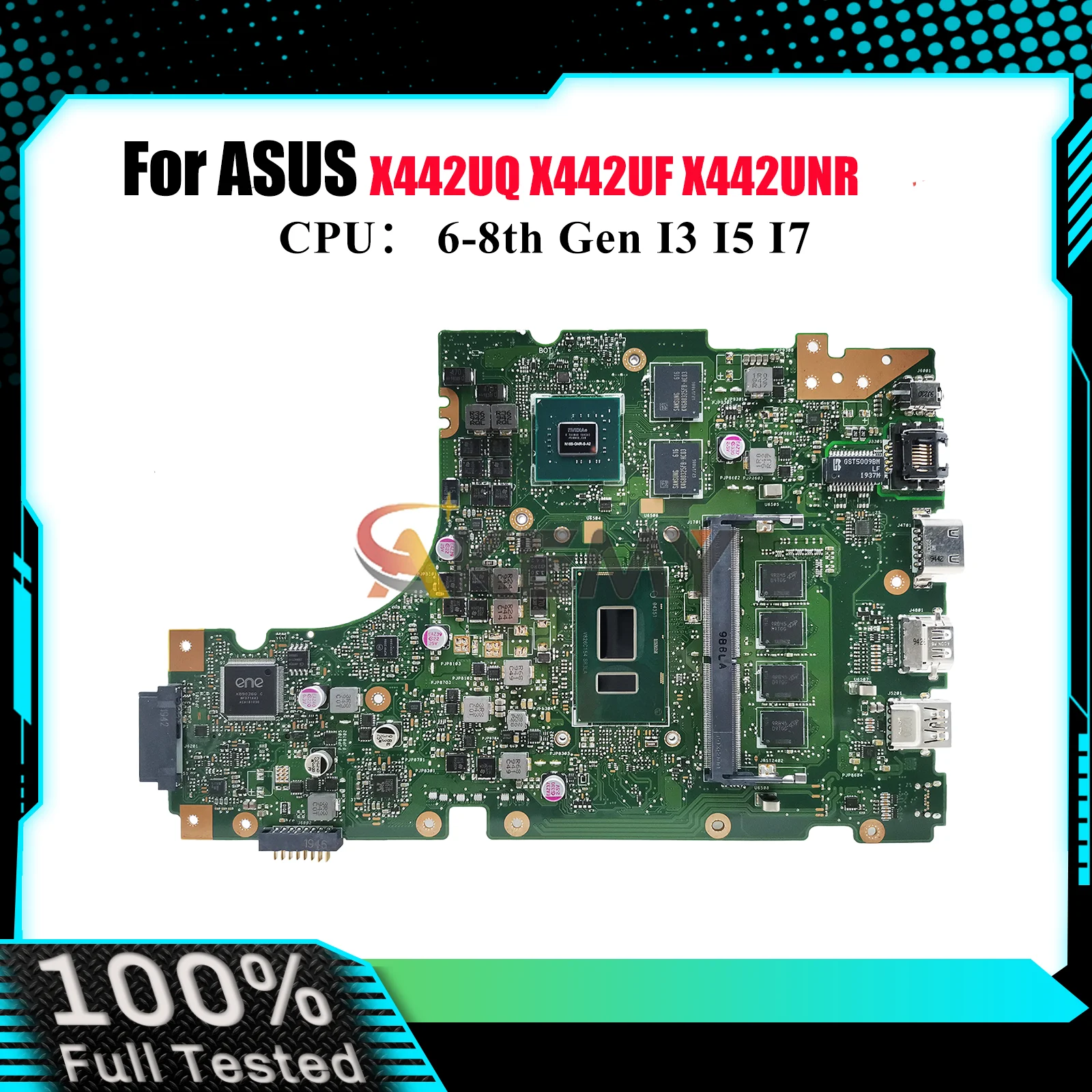 

X442UQ Материнская плата для ноутбука ASUS A442U X442UF F442U X442UR X442UQ X442UNR X442URR R419u X442UAR X442U Материнская плата I3 I5 I7 CPU