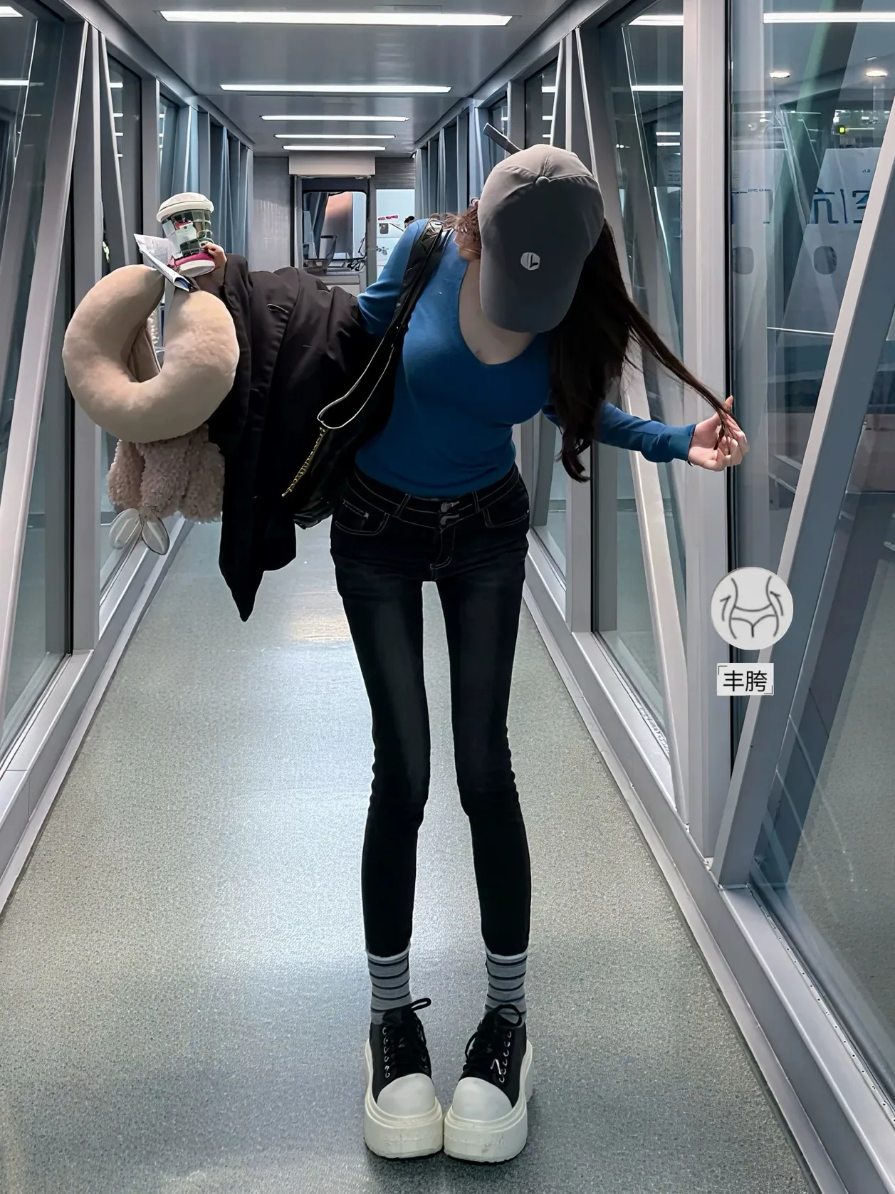 

Slim Fit High Waist Denim Capri Pants Women's Butt Lifting Jeans Cotton Stretch Casual Sle with Built-In Hip Pad