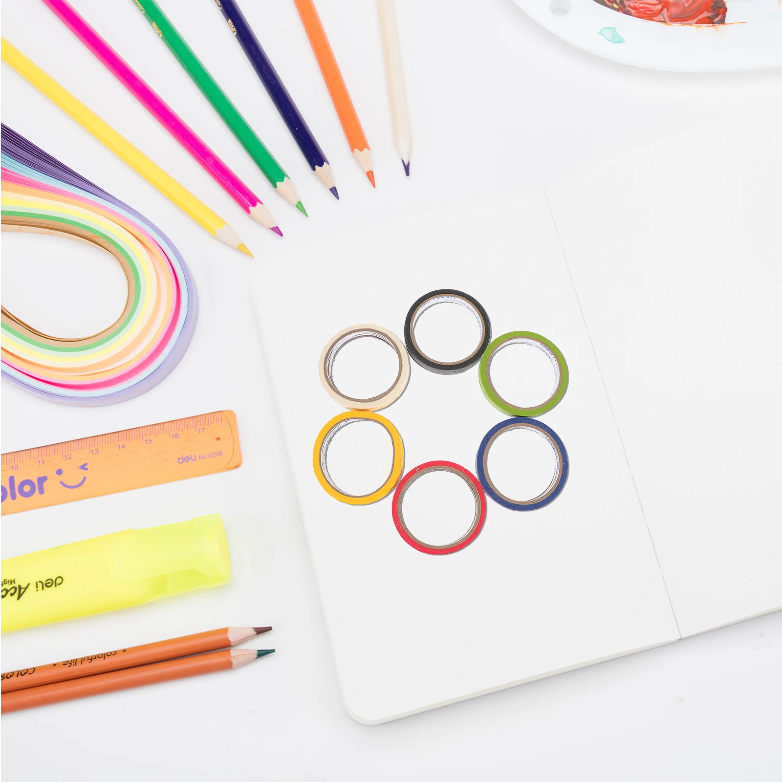 

30 Pcs Paper Masking Tapes DIY Adhesive Paper Tapes Clothes Marking Crafts Adhesive Position Line Packaging Stickers