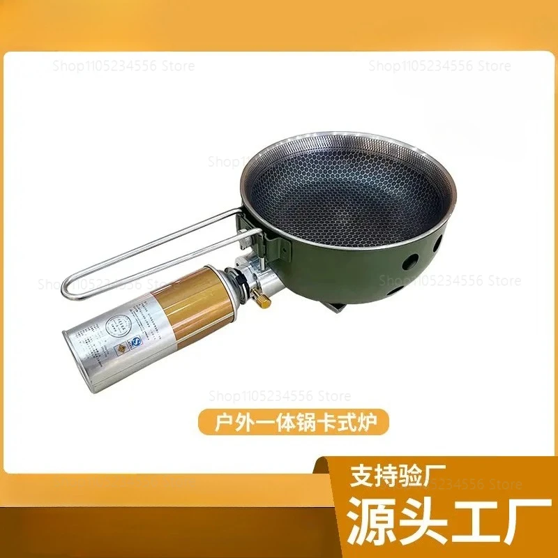 وعاء متكامل للتخييم، موقد كاسيت جديد، موقد محمول، أدوات طهي للتخييم #3