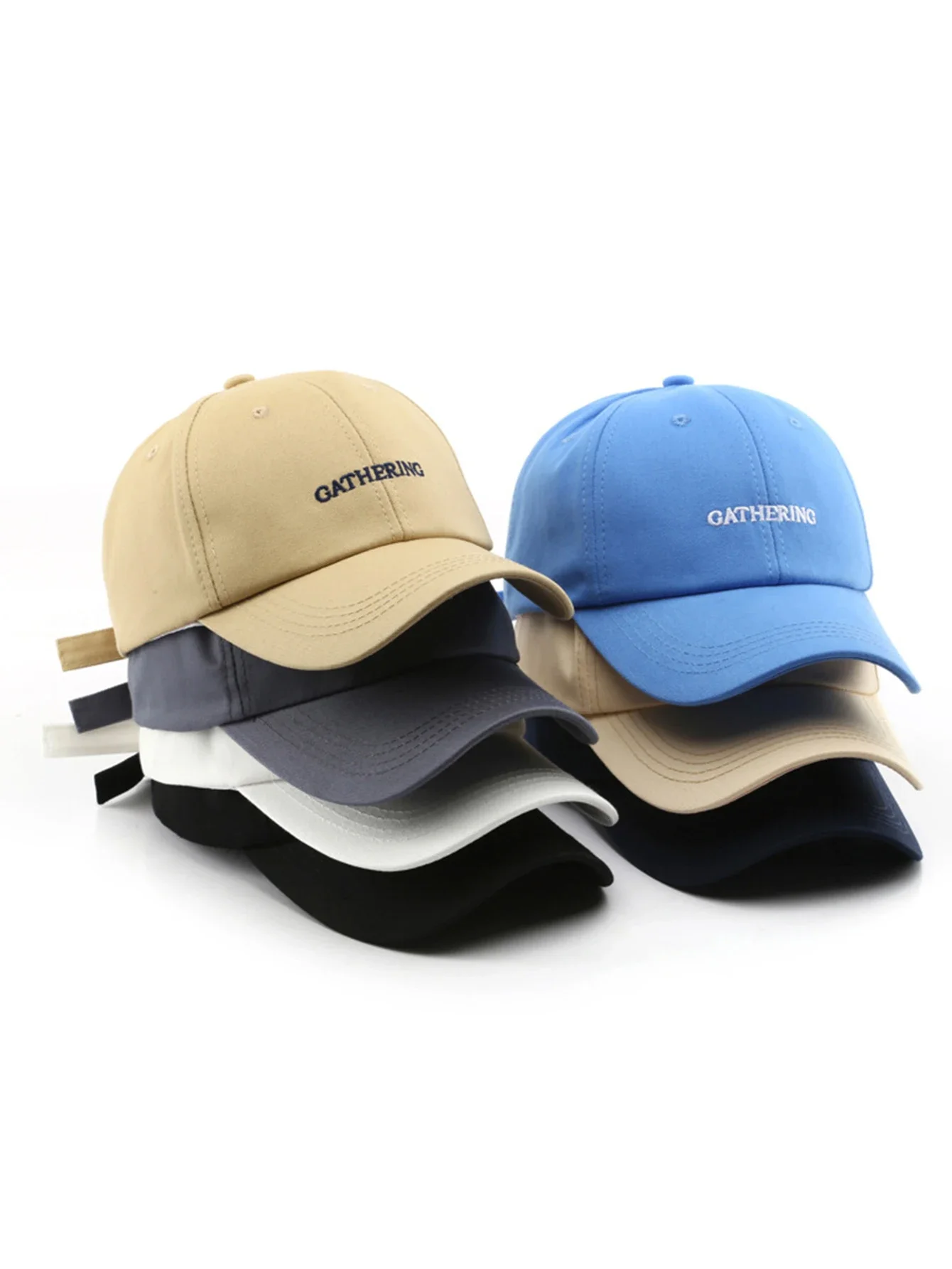 1 unisex brushed thick letter gathering embroidered fashionable baseball cap