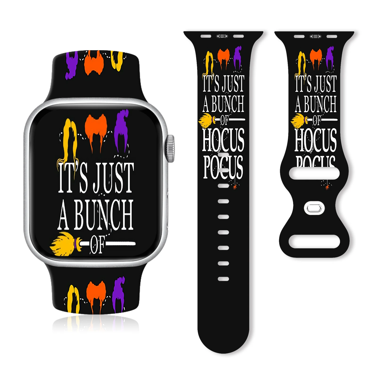 

Halloween 6 Printed Strap for Apple Watch 11 10 9 8 Silicone Band Replaceable Bracelet for iWatch 46mm 44mm 42mm 41mm Watchband