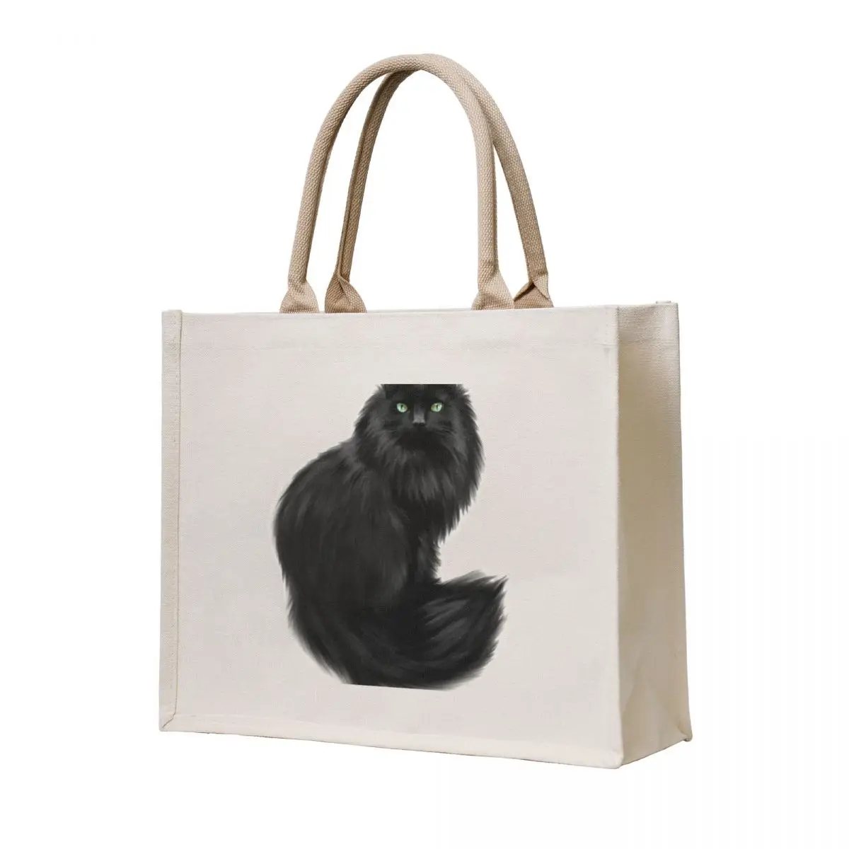 

Black Cat with a Spell Tote Bag Women's handbag Gift bag shopping bags foldable
