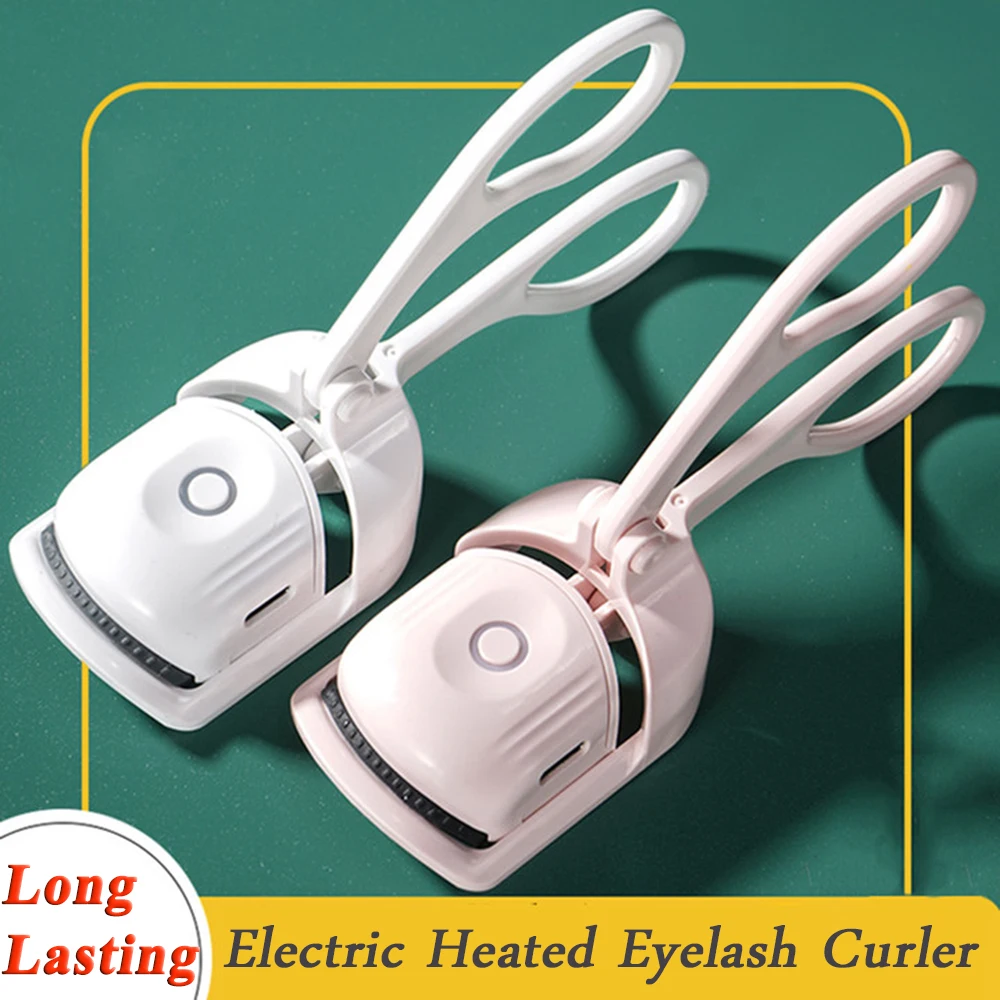 Electric Heated Eyelash Curler Eyelashes Curls Thermal Eyelash Curler Temperature Control Charging Mini Long Lasting Makeup Tool