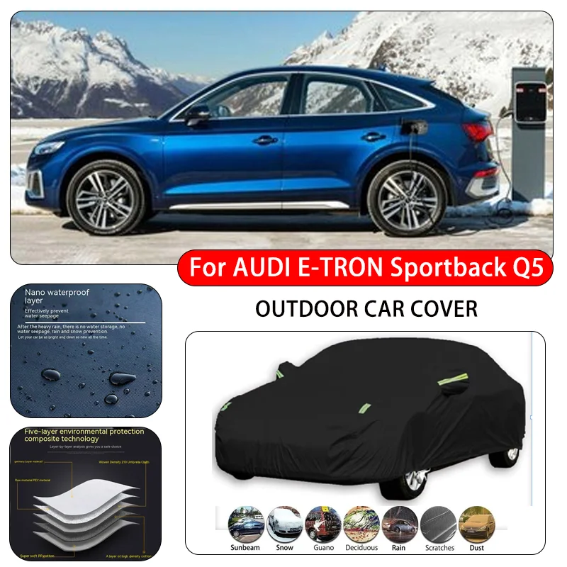 アウディ-e-tron-スポーツバック-q5-フィットカーカバー-防水防塵サンシェード-uv-雪よけ-シルバーフルカバー-終日保護付き