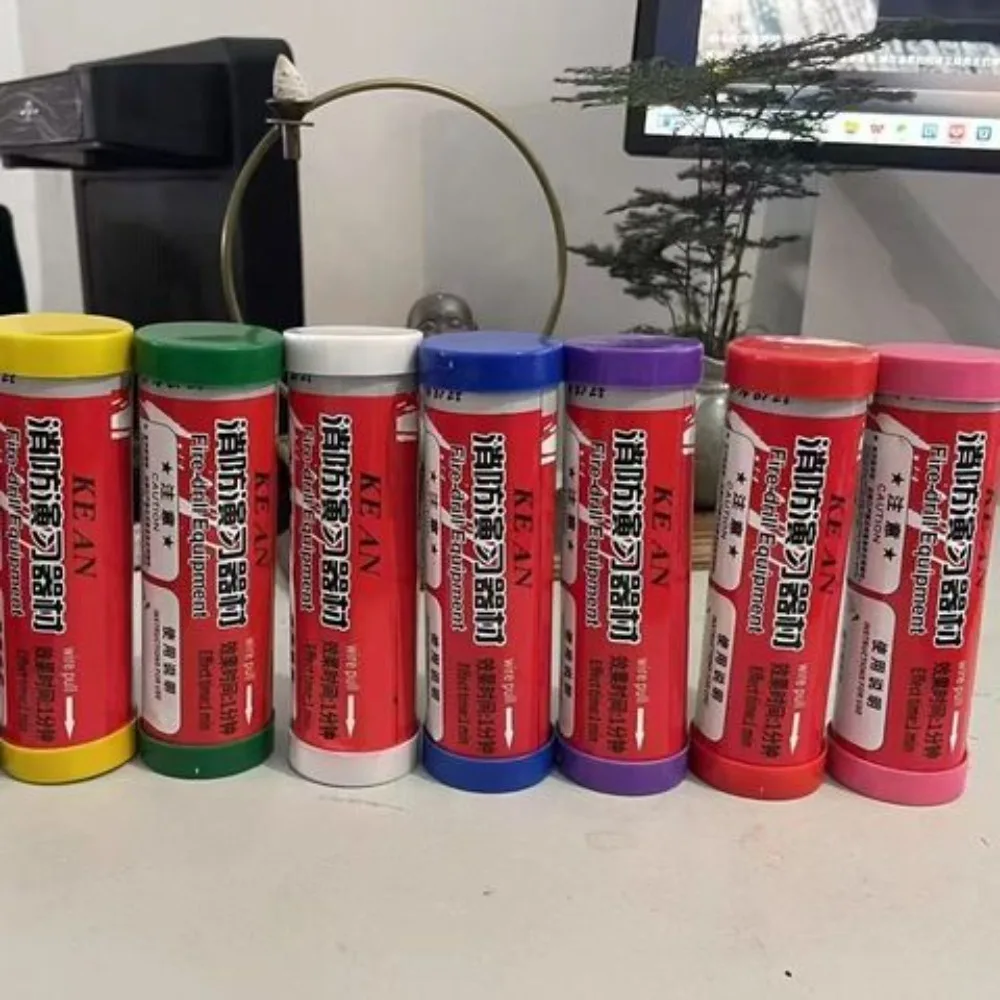 3 قطعة/5 قطعة أداة حفر النار الملونة علبة دخان حوالي دورة 1 دقيقة علبة إطفاء الحريق في حالات الطوارئ دعامة الهالوين