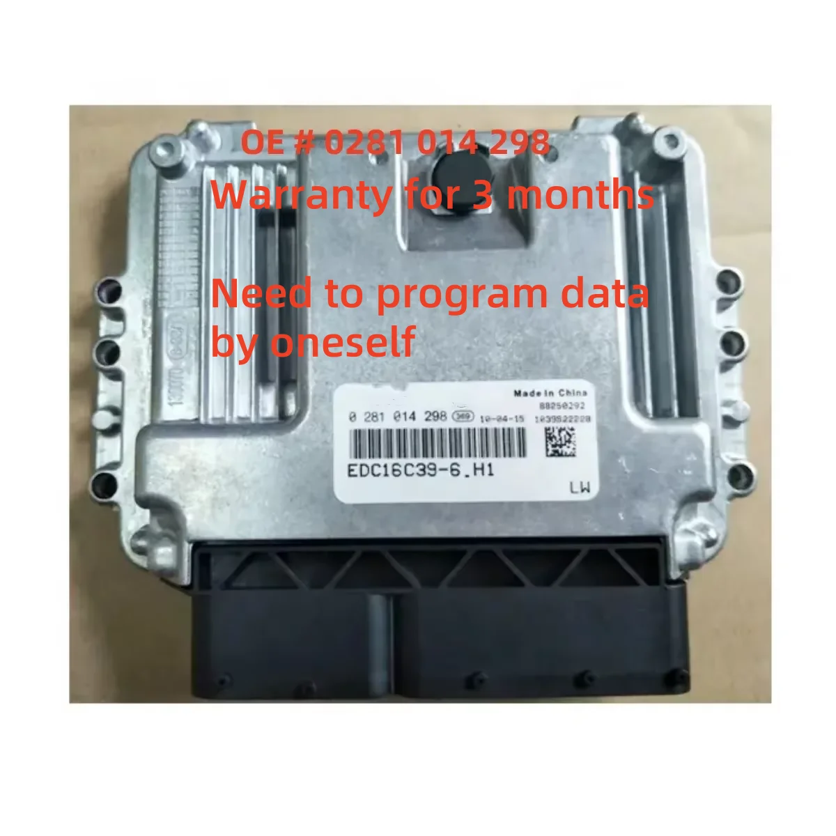 High quality 0281014298  0281 014 298 ECU Engine Computer Board Electronic Control Unit EDC16C39-6.H1 Fit for DongFeng Pickup