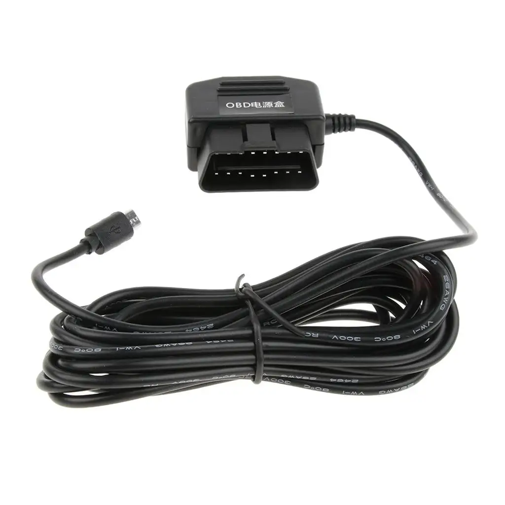 Car Inverter Cable OBD Charger Step Down Line Auto Power for DVR Mobile Phones MP3 MP4 12/36V To 5V Micro USB