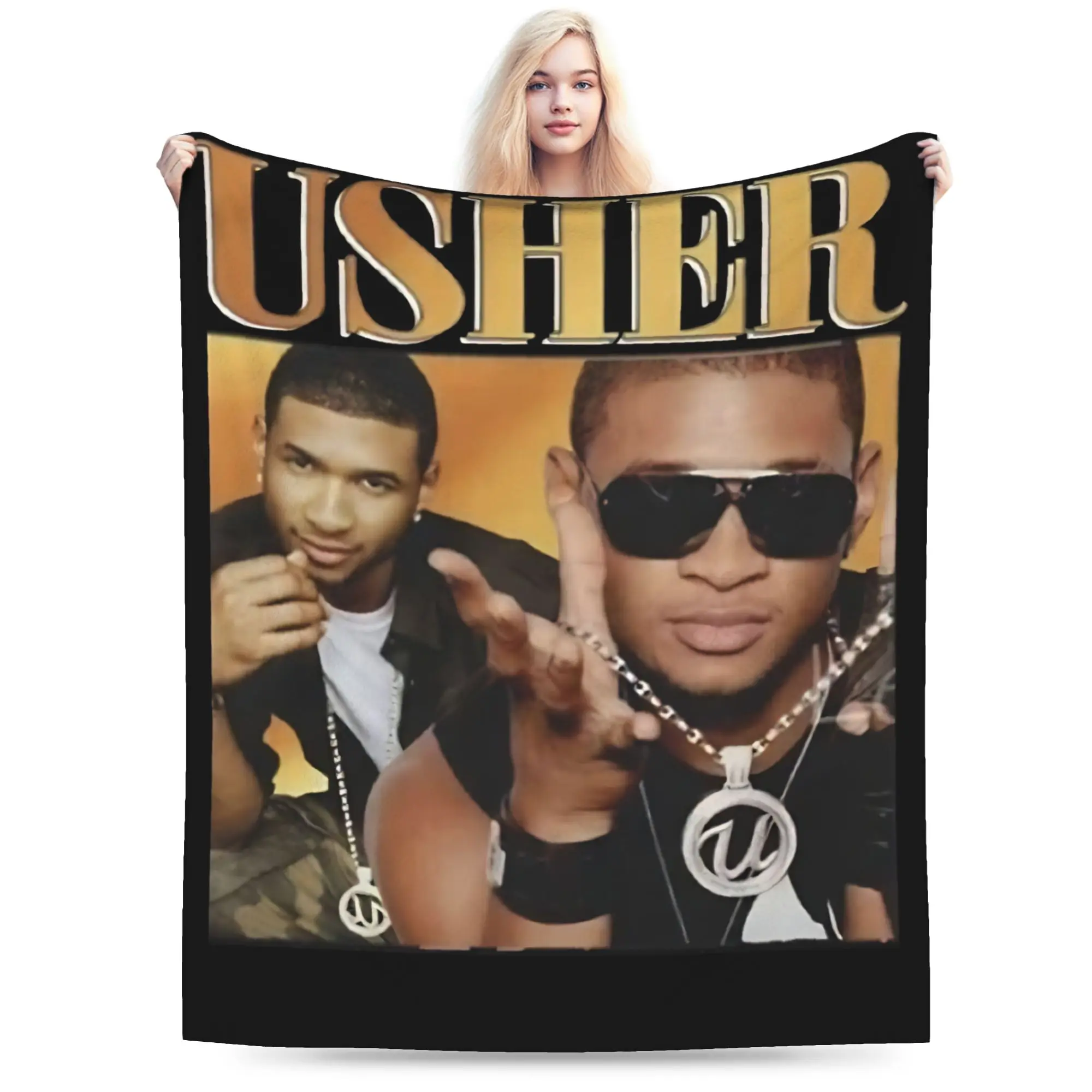 Chris Brown And Usher The Rb Tour Blanket Quality Soft  Raymond And Brown Bedding Throws Winter Girls Boys Living Room Bedspread