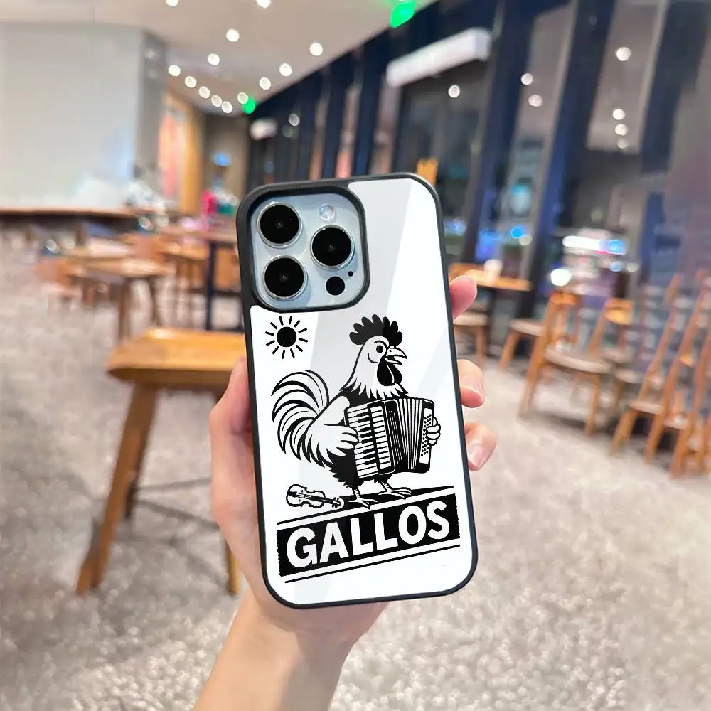 เคสโทรศัพท์ลายไก่สีดำขาว สำหรับ iPhone17,16,15,14,13 Plus,Pro Max รองรับการชาร์จไร้สายแบบแม่เหล็ก Magsafe