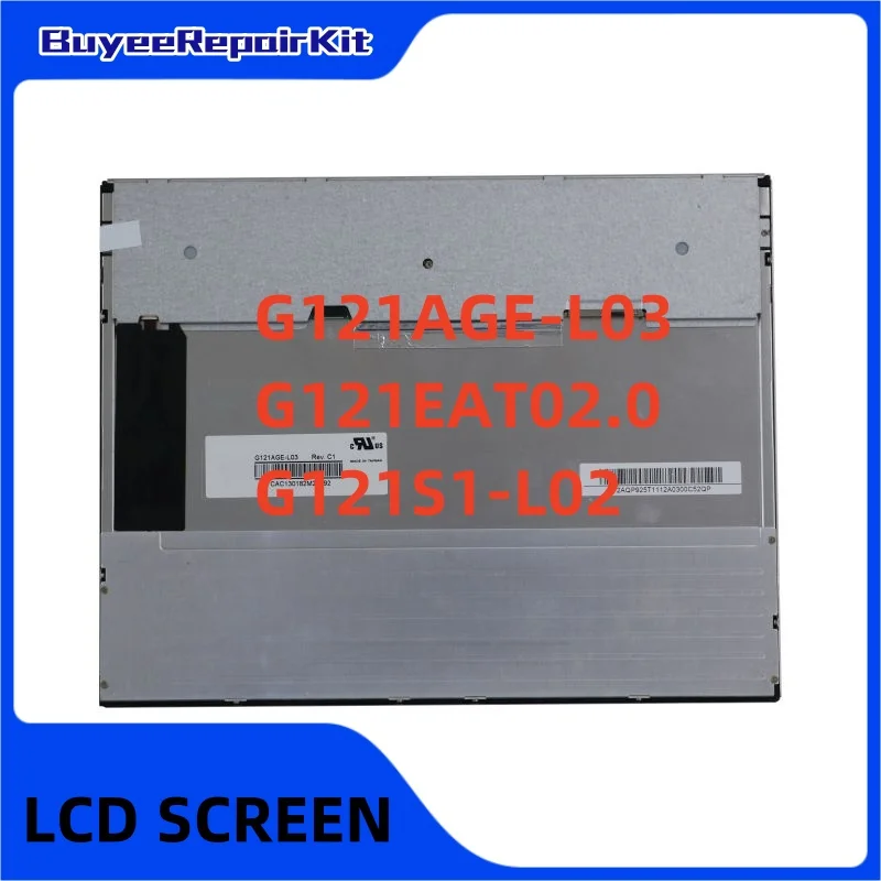 Original 12.1Inch G121AGE-L03 G121EAT02.0 G121S1-L02 LCD Screen Matrix Panel 800*600 20pins 30pins Matte