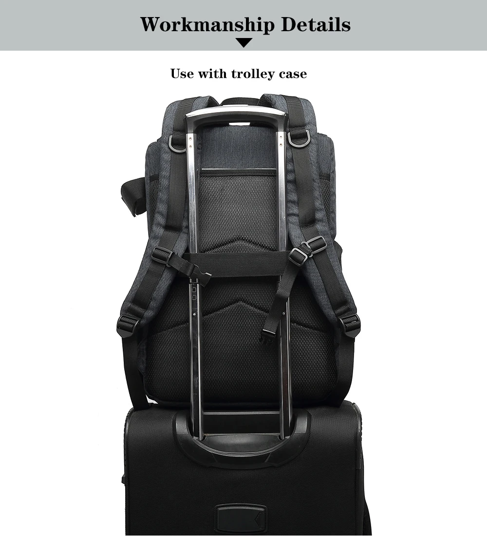 Sac étanche pour appareil Photo, sac à dos pour Canon, Nikon, Sony, Xiaomi, ordinateur Portable DSLR, trépied de voyage Portable, pochette pour objectif, sac vidéo