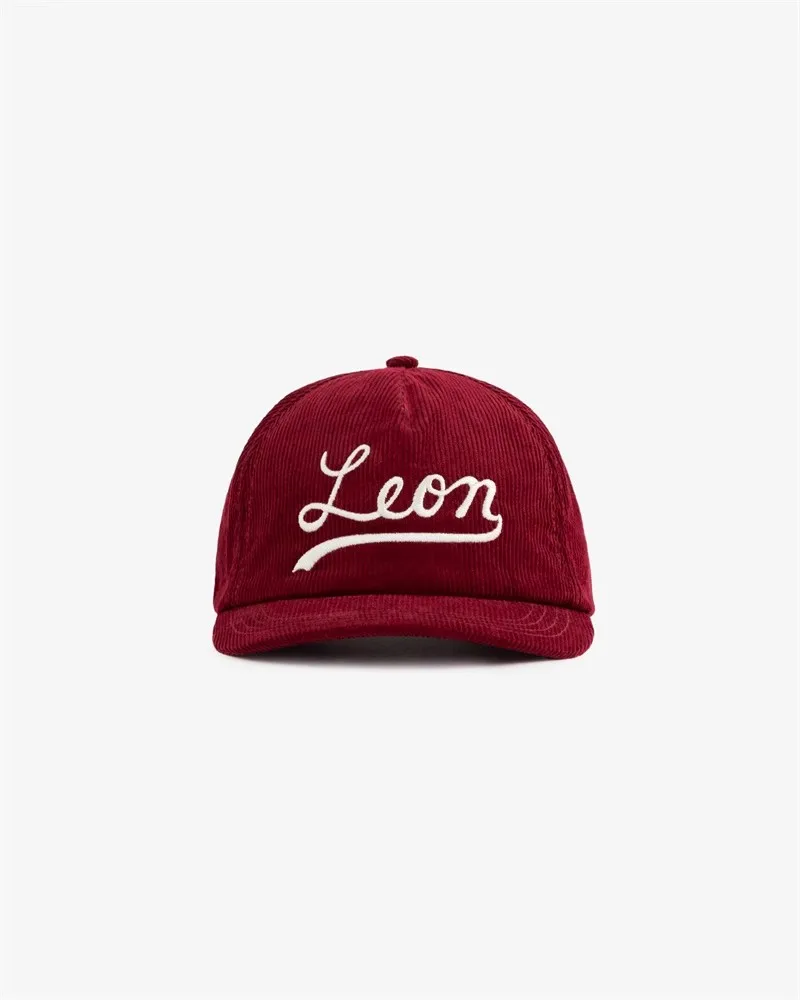 2024 Corduroy Vintage Letter Embroidered Adjustable Baseball Hat Leon Corduroy Hat MZ182