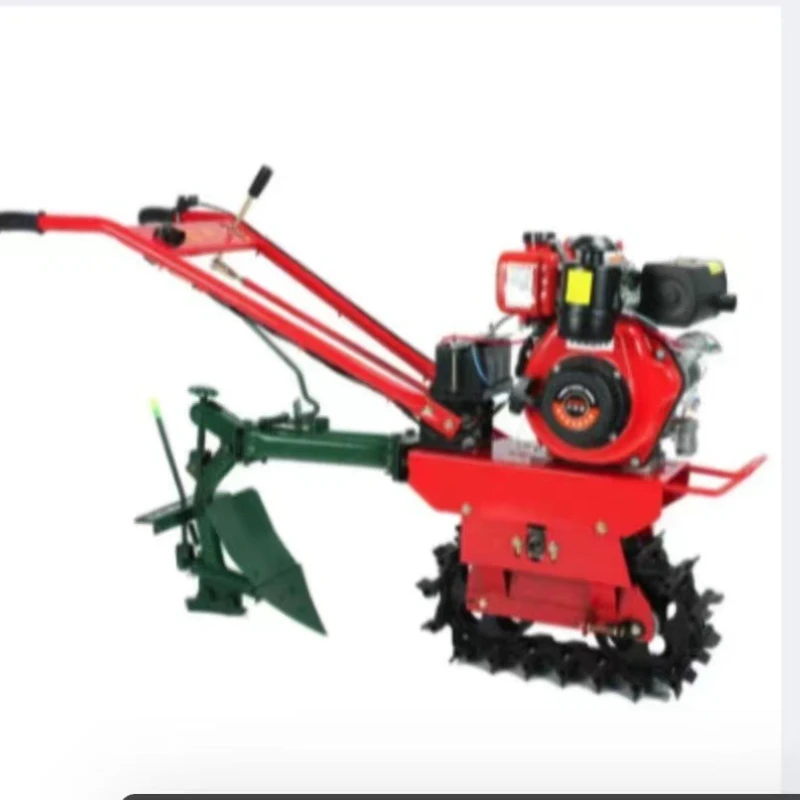 

Multi-purpose crawler micro-tiller chain rail small red cow tillage machine agricultural soil