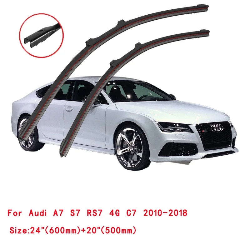 

For Audi A7 S7 RS7 2010-2024 Car Windshield Wiper Blade Front Windscreen Brushes Washer Accessories Cleaning Replacement Parts