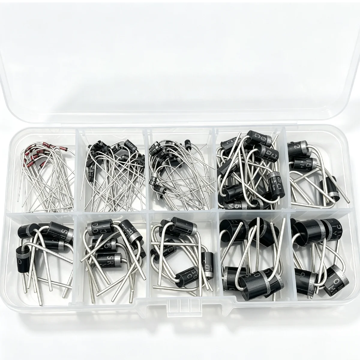 90Pcs 10 Specifications Diode Assortment Kit,1N4148-10A10 Schottky Fast Recovery Rectifier Diode for Electronic DIY Projects