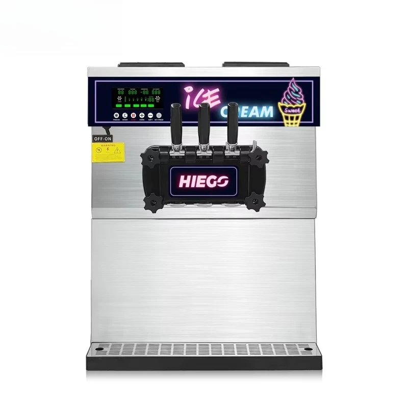 3 Flavor Soft Glace Ice Cream Coffee Shop Table  Ice Cream Making Machine Cheap Wholesale Countertop Ice Cream Maker