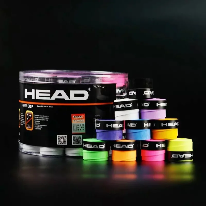 

60pcs/lot HEAD Tennis Overgrip Hand Glue Padel Racket Tenis Grip Anti-Slip Training Sweatband Tennis Badminton Accessories