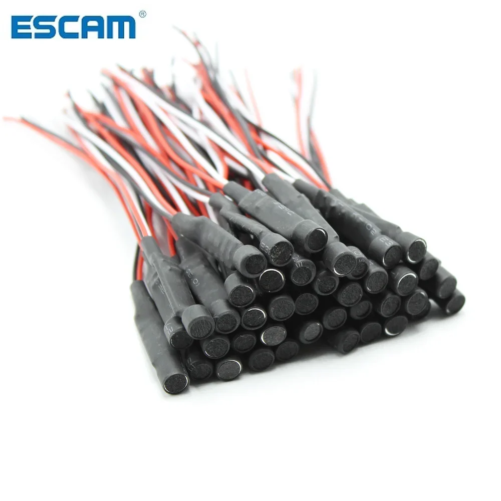 ESCAM CCTV 6-12VDC Extremely Sensitive Microphone Voice Pickup Aerial Audio Signal Collection For Mini FPV Mic Camera DVR System