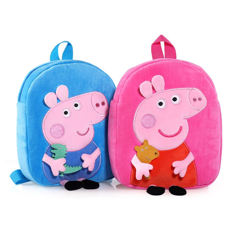 

Genuine PEPPA PIG peppa George Plush Toy Bags high quality Soft Stuffed Cartoon Doll Children Birthday Gift