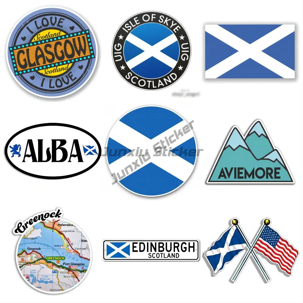 สติกเกอร์ไวนิลลายธงชาติสกอตแลนด์สำหรับติดกระจกรถยนต์ กันชน คุณภาพพรีเมียม สำหรับตกแต่งภายนอก