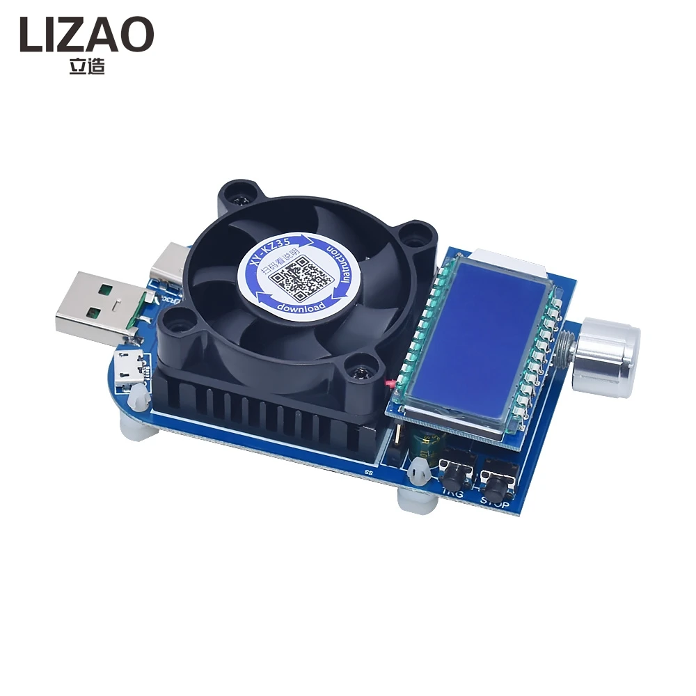 LIZAO KZ35 KZ25 Electronic Load Tester, Adjustable Constant Current Aging Resistor for QC2.0 QC3.0 Power Bank Test