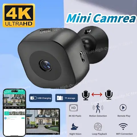 4K HD 스마트 무선 카메라 배터리 카메라 실내 보안 모니터 Hd 카메라 네트워크 모니터링 장비 홈 감시