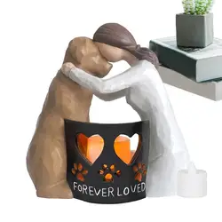 Pet Loss Sympathy Candle Holder Meaningful Pet Lost Angel Statue Passed Away Dog Decor Dog Remembrance Decor Dog Keepsake Decor
