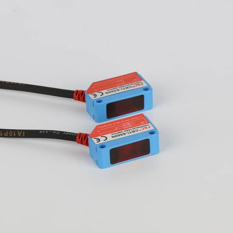 500cm Retro-Reflective PhotoCell Photoelectric Sensor DC 4-wires Dark On Light On, 2M Cable Sensing Distance Adjustable