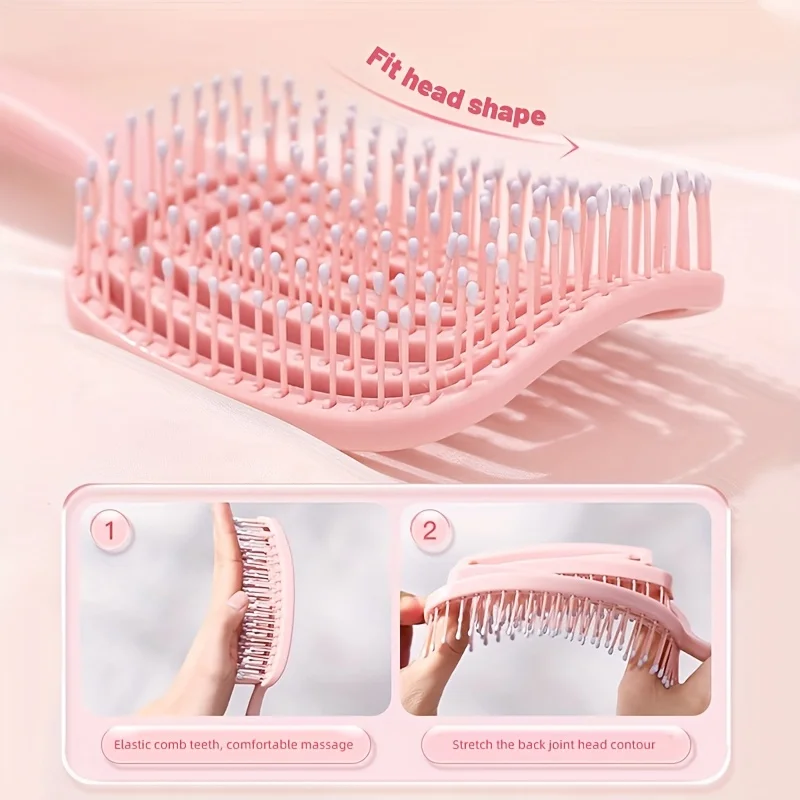 WANMEI Volumizing Detangling Hair Massage comb Hair Massage Comb with Hollowed-Out Design hair styling tools for real hair wigs 썸네일 4