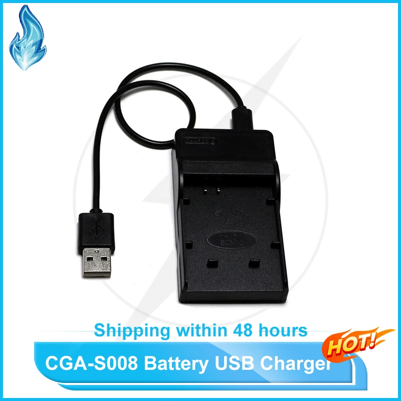 

CGA-S008 DMW-BCE10 Battery USB Charger for Panasonic Digital Cameras Fits DMCFS3 FS20 FX33 FX36 FX38 FX500 FX520 S10 S15 SW20