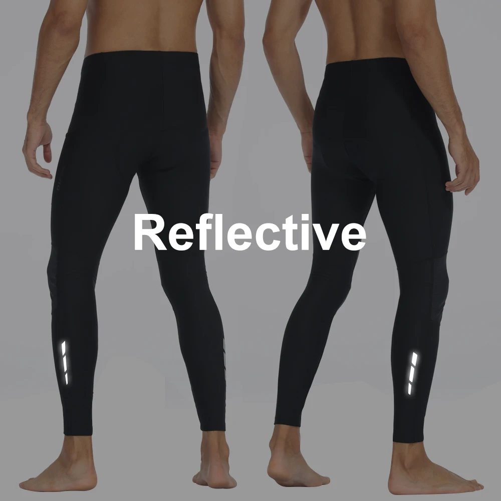 กางเกงปั่นจักรยานผู้ชาย Difos ผ้าฟลีซ สำหรับฤดูหนาว กางเกงปั่นจักรยานเสือภูเขา/เสือหมอบ แบบมีแผ่นรอง ระบายอากาศ ยืดหยุ่นสูง กางเกงเลกกิ้งกีฬาเก็บความร้อน