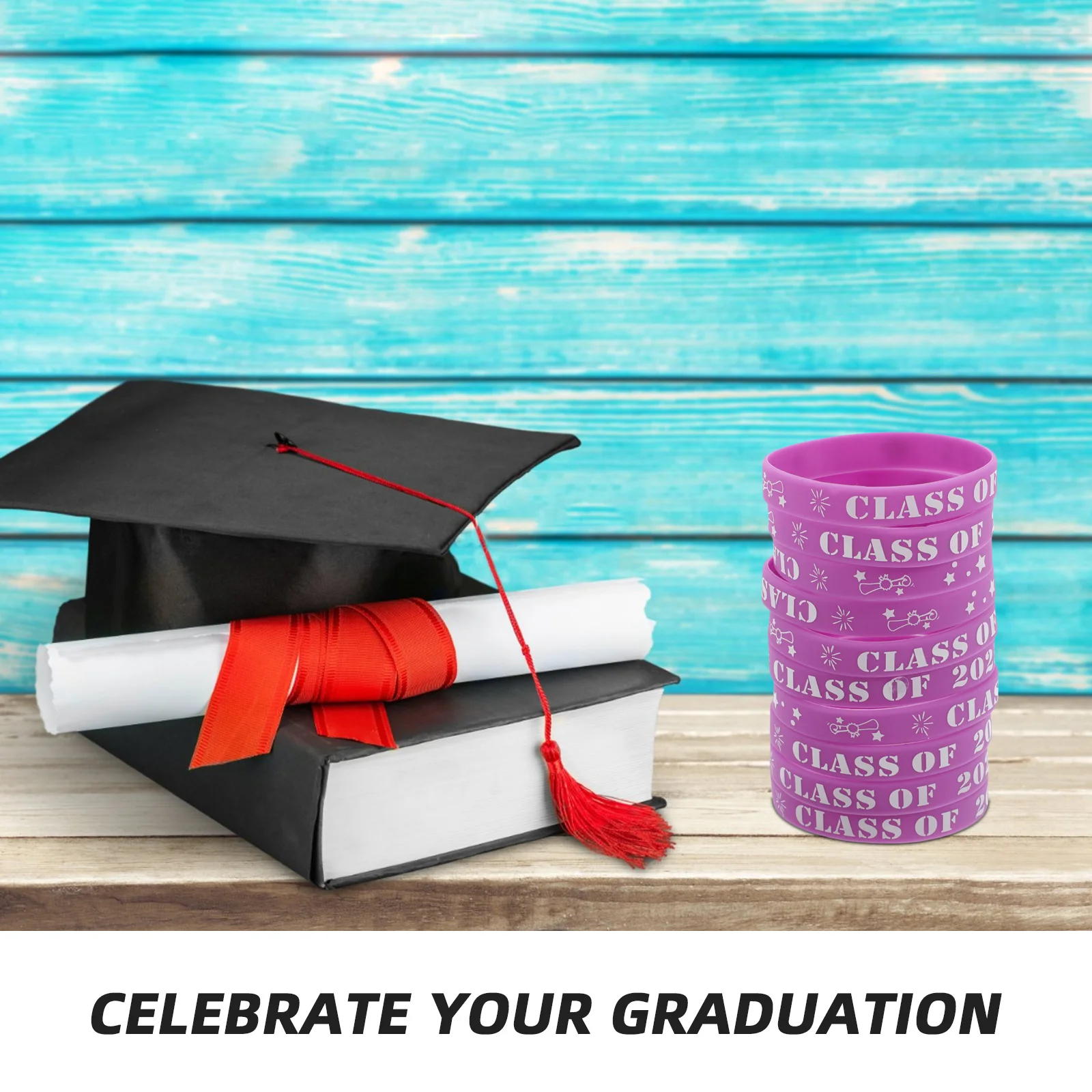 

20 Pcs Graduation Bracelet Grade Wristbands School Silicone Bracelets Bulk Season Hair Congrats Accessories Decor