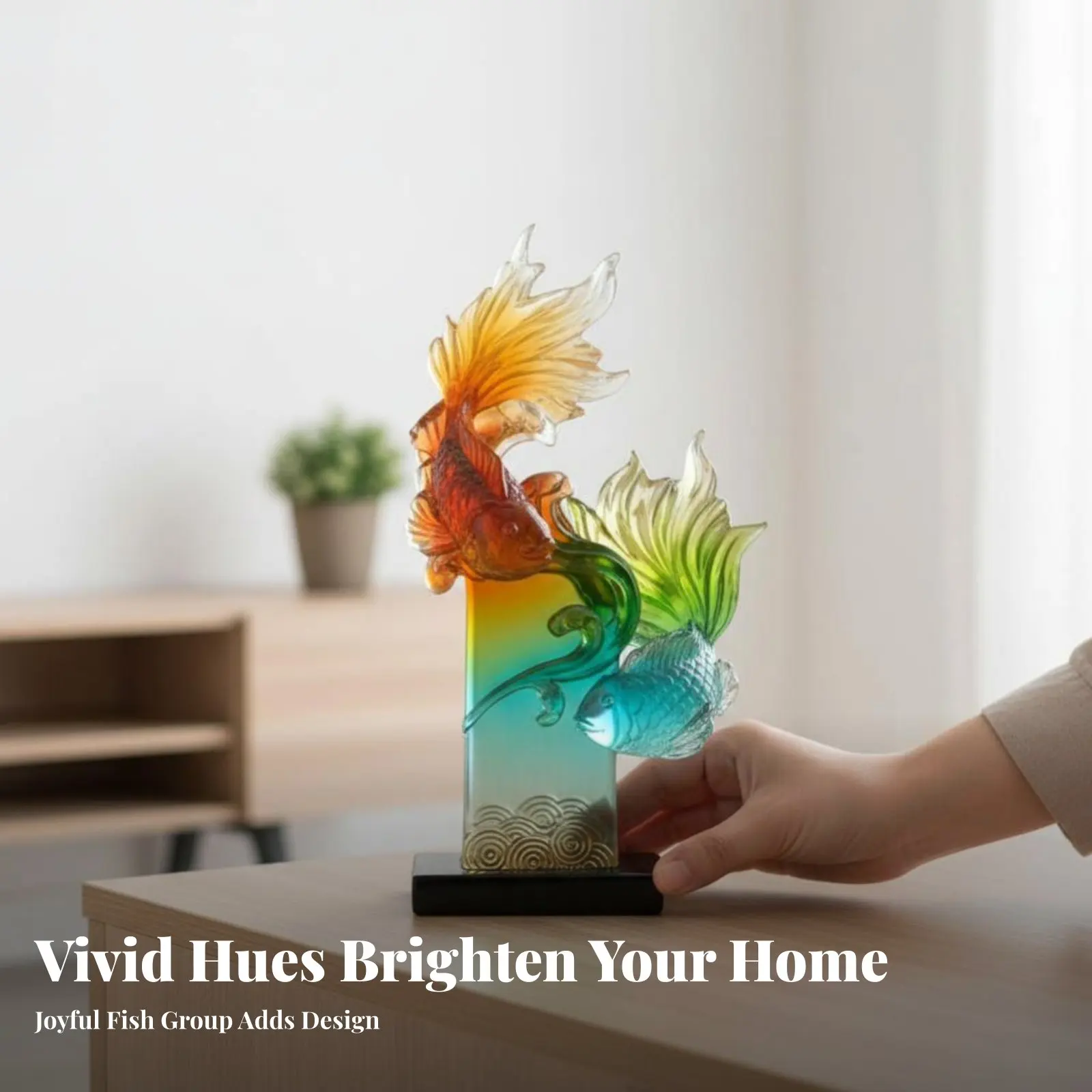 

Декоративная фигурка карпа кои из смолы, символ удачи, для гостиной, тумбы под ТВ, подарок на новоселье