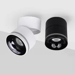Foco de luz LED para techo, iluminación de fondo de pared, 7W, 10W, 12W, 15W, giratorio, 360 °, dimmable, AC85-265V