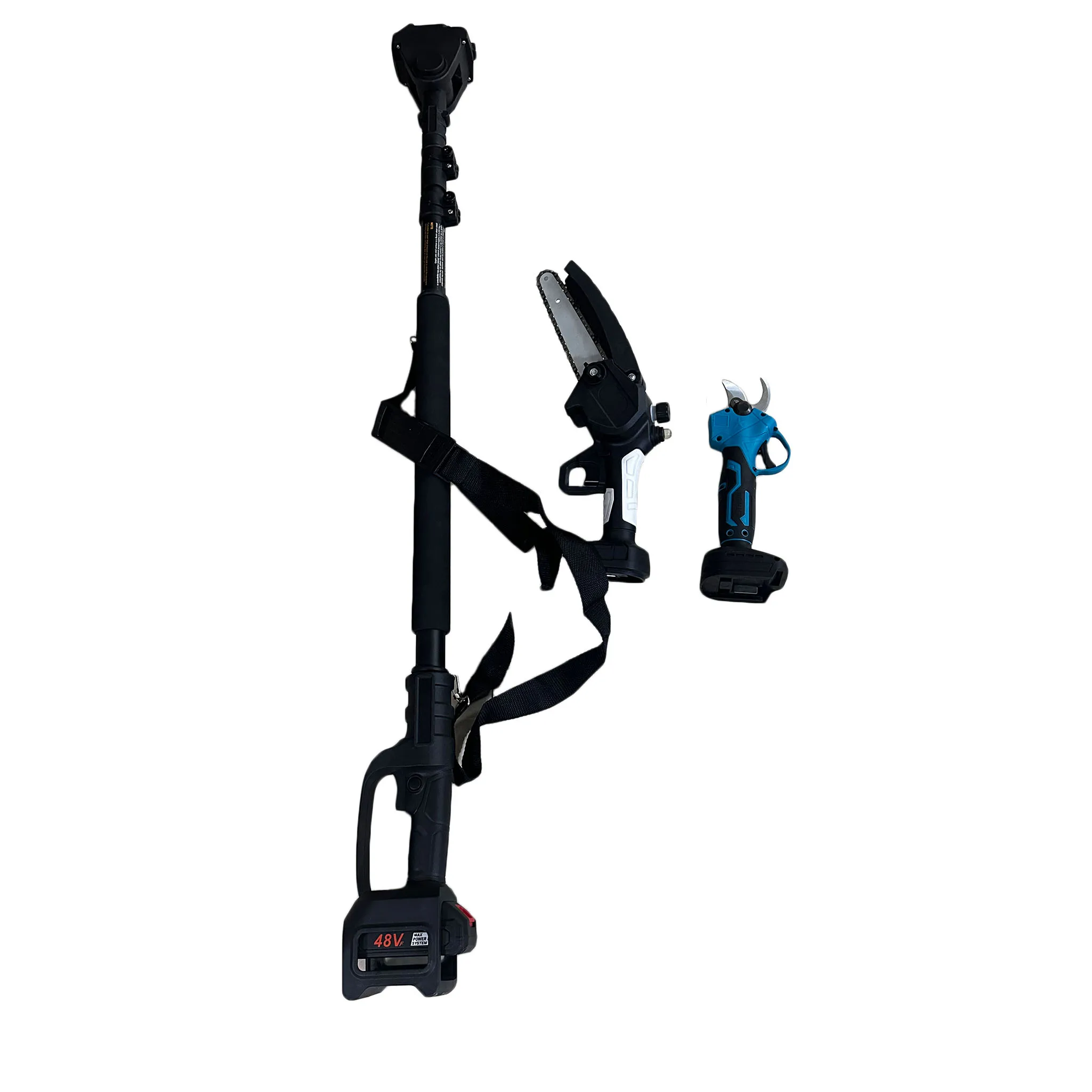 

Industrial-Grade 48V Lithium-Ion Handheld Electric Chainsaw 800W Brushed Motor Retractable High-Pole Wood Saw Pruner for Fruit