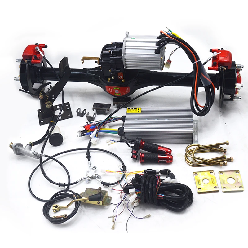 Diferencial para Triciclo, Kit de Actualización de Alta Velocidad para ATV, Eje Trasero con Freno de Disco para Vehículo Eléctrico, Motor PMSM para Scooter Eléctrico 60v1800w