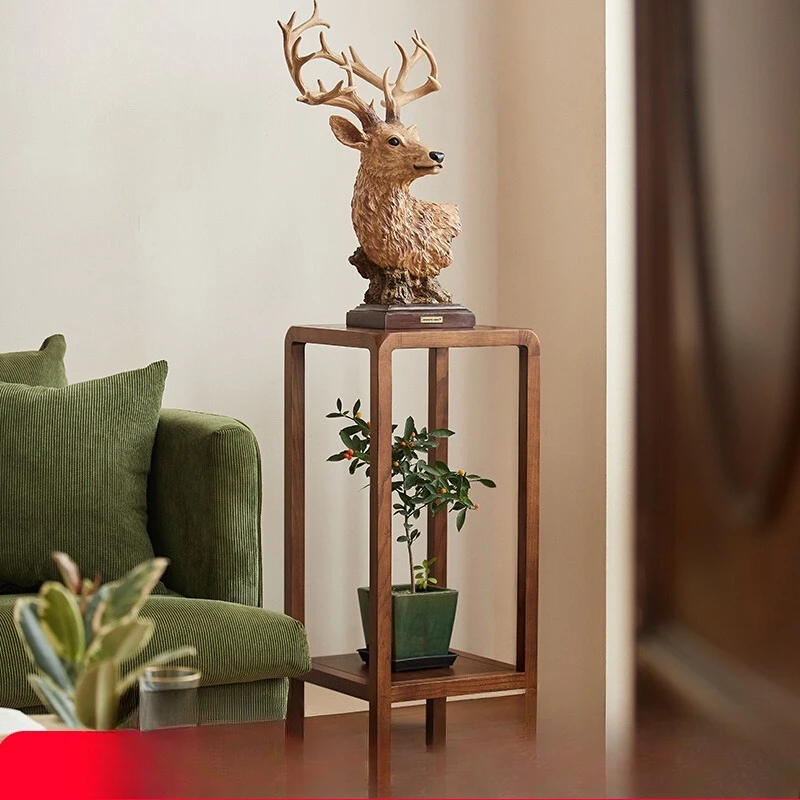 

Solid wood flower stand Shelf Balcony flower stand Living room Floor-to-ceiling flower pot bracket Plant stand
