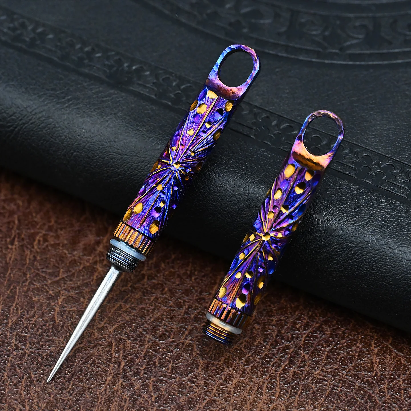 Star Sky Limited Edition Portable Titanium Toothpicks Reusable Metal Pocket Toothpicks for Picnic Camping Traveling EDC